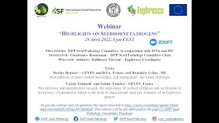 Webinar ISPP: Highlights on Seedborne pathogens