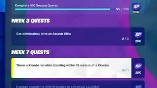 Throw a Klomberry while standing within 10 meters of a Klombo Week 7 Challenge Quest Season Quest