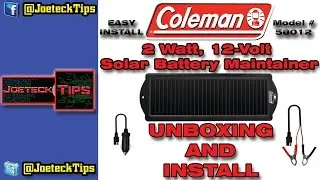 Coleman 2 Watt, 12-Volt Solar Battery Maintainer - unboxing / Install