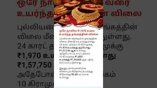 Gold Price Jumps ₹1,970 in One Day | Latest 24K & 22K Gold Rates Today