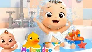 Splash Splash Bath Time Song 🛁 | Baby Bath Song with Bubbles & Duck | Mellowidoo Nursery Rhymes