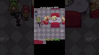 Eat the blood soup in my horror RPG #jrpg #horrorgame #pixelart #backrooms #indiegame