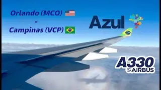 AZUL - Orlando (MCO) - Campinas (VCP), na sa&iacute;da de emerg&ecirc;ncia do A330-200!