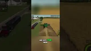 Wheat Harvest: Farmer Battles Shortage, Fills New Silo Solo! #shorts