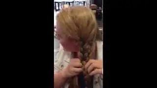 12 Year Old does Impromptu 11-Strand Braid with No Mirror