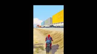 🚨 Spider-Man vs Train 💥 Bike Action | GTA 5 LIVE  #usa@roblox#shorts#shortsfeed