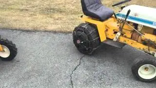1967 IH Cub Cadet 125 (restored) & 1969 IH Cub Cadet 105 running together&overview(February 23,2016)
