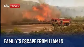 Greece Wildfires: 'It was pretty mental' - says family who escaped the flames