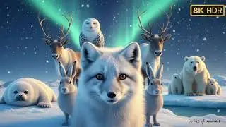 Life at the North Pole | Relaxing Arctic Animals ASMR Walk | 8K HDR | Nature Sounds Only