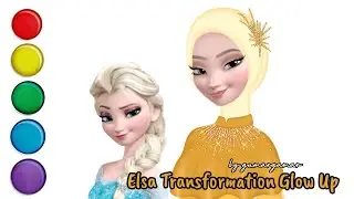 Elsa frozen glow up transformation in hijab style edit on Ibispaint x