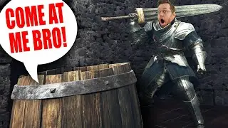 Video games LIED! Breaking Barrels with swords is TOUGH!