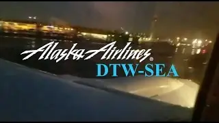 Alaska Airlines 737-900 cloudy landing in Seattle. DTW-SEA
