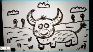 Disegnare un toro con il pastello