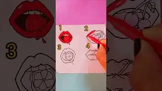 creative lips drawing ||#shorts #art #satisfying #creative #fun #viral