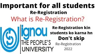 IGNOU RE-REGISTRATION /ignou Re-Registration June 2022#re-registration#bapah