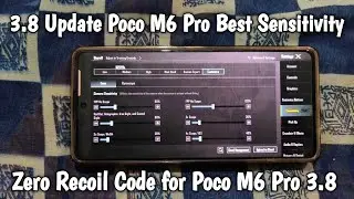 🔥 3.8 Update Poco M6 Pro Best Sensitivity | BGMI | PUBG MOBILE | Zero Recoil Code for Poco M6 Pro ✅
