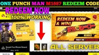 Free One Punch Man M1887 | TODAY 10 JUNE REDEEM CODE FREE FIRE | FF REDEEM CODE TODAY 10 JUNE