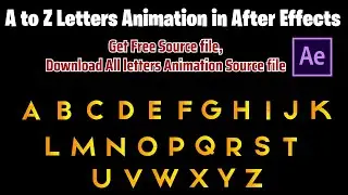 How to Animate A to Z Letters in After Effects | Adobe Animate + After Effects Tutorials