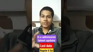 d.u admission 2021 last date d.u sol admission #shorts #ytshorts