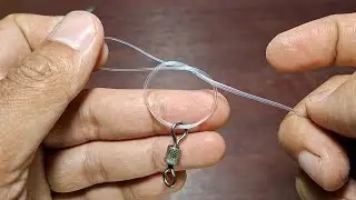 This node is the easiest to use and very strong, #fishingknot #fishinghook #fishinghack