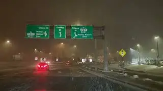 Kitchener - Homer Watson Boulevard - beginning of the winter storm