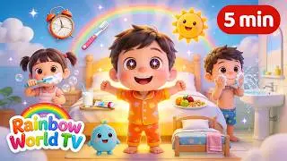 Morning Routine Song for Kids | Brush Teeth, Get Dressed & Breakfast | Nursery Rhymes & Baby Songs