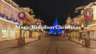 Christmas Decorations in Nearly Empty Magic Kingdom #christmas #magickingdom #disney #disneyworld