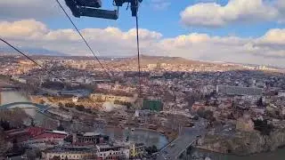 Narikala Cable Car from Rike Park, Tbilisi. Georgia #TbilisiCableCar #TravelVlog #CityViews #travel