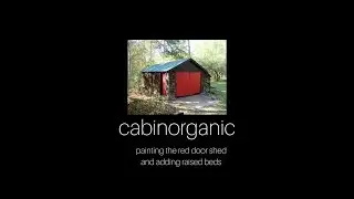 Painting the red door shed and adding raised beds