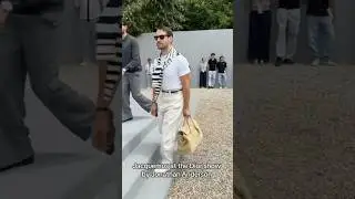 #jacquemus  arrives at the first #JonathanAnderson show for ​⁠@Dior #fashion #fashionweek #dior