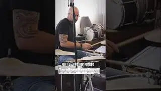 Drum Bar Phrasing | 2 bar groove #drums #drumlesson #drummer #drumeo #musiclesson #drumnotation
