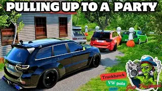 BeamNG Drive RP: зажигаем на заряженном Trackhawk! | геймплей на руле