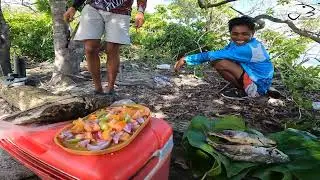 Catch and cook with tandol fishing before the typhoon. 