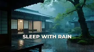 🔴 Relaxing Rain at a Traditional Japanese Courtyard for Deep Peace, Reflection, and Night Calm