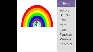 Rainbow art on Code.org artist lab