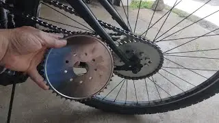 motorized bicycle-switching from a 44t to a 40t sprocket