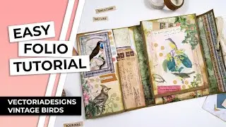 Easy Folio Tutorial | VectoriaDesigns | Vintage Birds