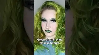 Green Cheetah Print Makeup Tutorial | Alt Makeup | Creative Makeup