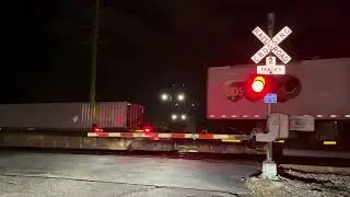 CSX 7229 Leads Long CSX I031-06 SB Intermodal Combo Train Departing Florence SC At Evans ST Crossing