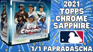 1/1 PAPRADASCHA PULL! 2021 TOPPS CHROME SAPPHIRE BASEBALL!