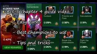 Act 5 Chapter 4 Guide I Easy paths and best champions I Marvel Contest of Champions I MCOC