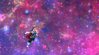 Doom Diva in outer space, Hero Dawn flare text.