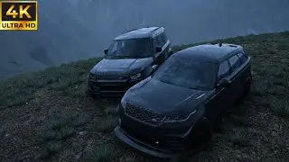 Land Rover Defender & Velar 🌙 NIGHT CONVOY | Realistic Driving 4K | FH5