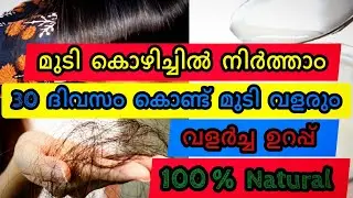 Rice Water Hair Growth Remedy 😱 | Hair Fall Stop & Fast Growth | Malayalam Hair Care 