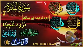 🔴 Evening Wazifa 4Qul AyatulKursi |Darood|Fatiha |SurahBaqarah Last 2Verses| 8Powerful Duain EPL 183