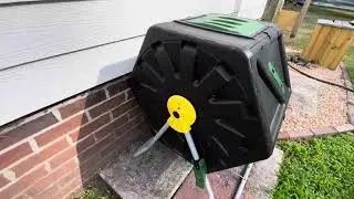 Miracle Gro Compost Tumbler Single Chamber, Easy Turn Composter Tumbler Outdoor for Fast Composting