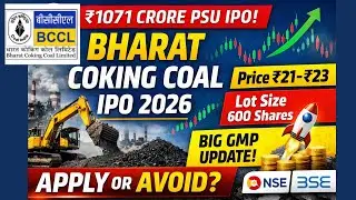 70% Listing Gain on Bharat Coking Coal PSU IPO- Price Band ₹23 Per Share , Lot Size Should You Apply