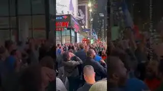 Knicks Fans Celebrate Advancing in NBA Playoffs