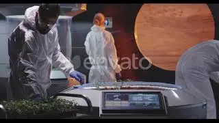 Astrobiologists Planting Seedlings on a Mars Base | Stock Footage - Envato elements