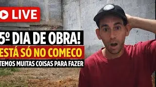 Construindo Minha Casa do Zero – 5º Dia | Fundação sendo cavada ao vivo